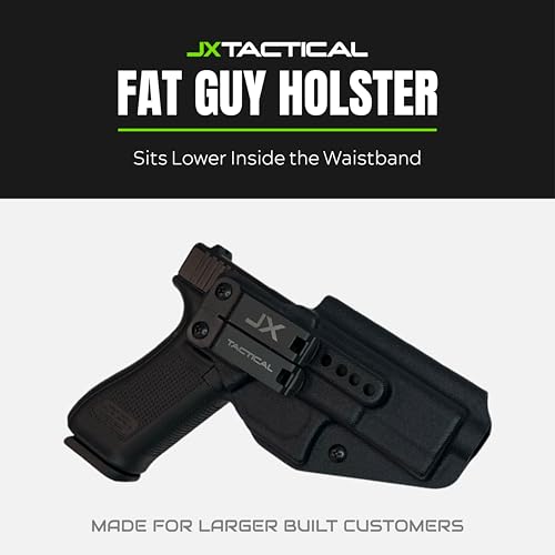 JX Tactical - Original Fat Guy Holster - IWB - Right Hand Draw - Compatible with Springfield Hellcat Pro w/Monoblock - Optic Ready - Coyote Brown - Made in U.S.A