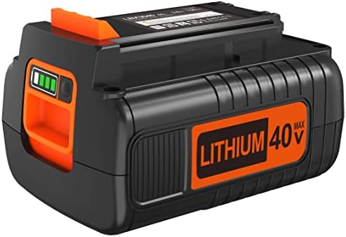 40 Volt MAX 3.0Ah Lithium Replacement Battery for Black and Decker 40V Battery LBX2040 LST136 LBXR2036 LBXR36 LHT2436 LCS1240 LBX1540 LBX36 LSWV36 LST540 LST136W Black+Decker Lithium Ion Battery