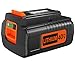 40 Volt MAX 3.0Ah Lithium Replacement Battery for Black and Decker 40V Battery LBX2040 LST136 LBXR2036 LBXR36 LHT2436 LCS1240 LBX1540 LBX36 LSWV36 LST540 LST136W Black+Decker Lithium Ion Battery