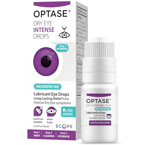 OPTASE Dry Eye Intense Drops - Preservative Free Eye Drops - Multidose Bottle - Step 3 Hydrate - .33...