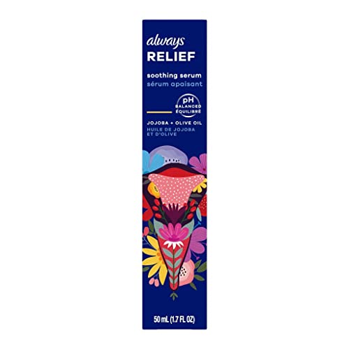 Always Relief Soothing Serum for Intimate Skin Reduce Ingrown Pubic Hair Fragrance-Free 50 ml