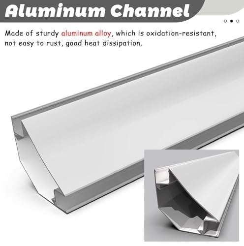 Aluminiowa listwa koronowa do montażu powierzchniowego z kanałem oświetleniowym LED, elastyczny dyfuzor z taśmą świetlną do dekoracji domu - dostępna w rozmiarach 1 m, 2 m, 3,5 m, 6 m, 10 m