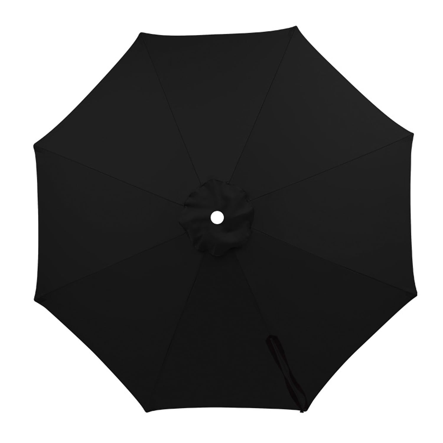 SPXMQSS Patio Umbrella Replacement Canopy Replacement Parasol Canopy Garden Umbrella Uv-Protective Parasol Cover Parasol Replacement Cover 8 Ribs Black 2.5 m