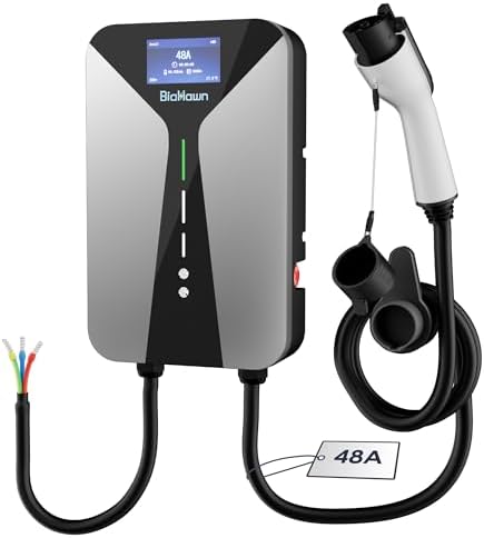 Level 2 EV Charger 48 Amp- 11.5kW 240V Hardwired Wall Charger for...