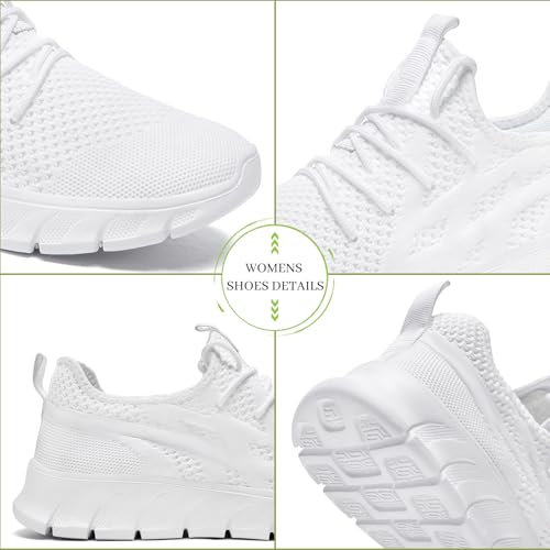 Image of Running Shoes for Women Slip On Tennis Walking Sneakers Sport Fashion Casual Workout Gym Athletic Hiking Nurse Non Slip Lightweight Breathable Trainers