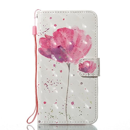 Gozing Étui pour iPhone X, Étui Portefeuille pour iPhone X, Housse Portefeuille en Cuir PU Premium avec Fentes pour Cartes et Support pour Apple iPhoneX - Rose Étui Flower