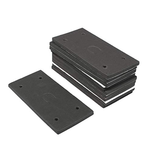 XMHF 10 Pcs Rectangle Adhesive Foam Replacement Sander Back Pad Sanding Machine Mat Black 10Pcs