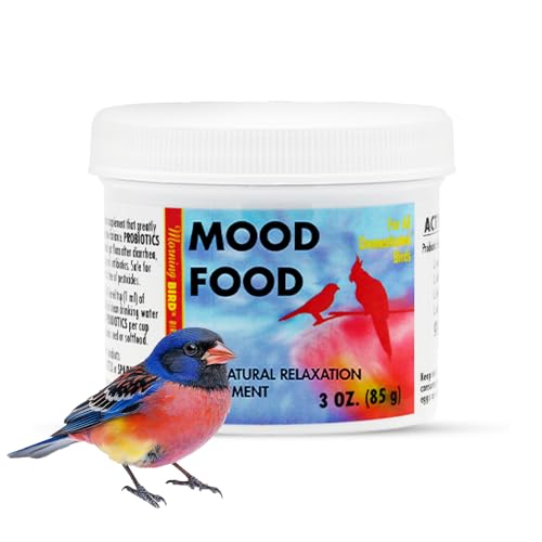 Morning Bird Mood Food (Avian Calming Formula) 3 Oz – Natural Calming Supplement for Birds – Reduces Stress, Feather Plucking & Aggression – Stress Relief Supports with B-Vitamins for Daily Calm