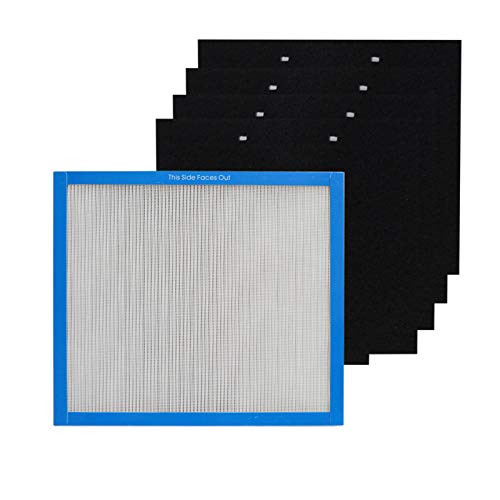 PUREBURG Replacement True HEPA Filter Kit Compatible with HoMedics Total Clean AF-10 AP-15 AR-10 Air Purifiers, Part Number AF-10FL AP-15CRF AF-15,H13 Activated carbon Air Clean Dust VOCs, 1+4 by PUREBURG - Used condition - US$8.22