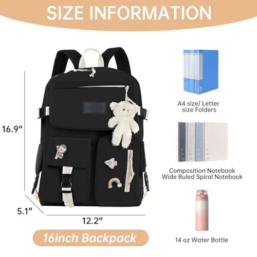 Splendrive Kids Backpack, Kawaii Printed Girls Bookbags for Preschool, Lightweight School Backpack for Primary and Elementary and Kindergarten, Waterproof Teen Backpacks