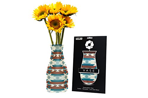 Modgy Expandable Flower Vase Plastic Decorative Modern Vases For Flowers Centerpieces Dining Table Decor Living Room Bathroom Wedding Office, Sienna #TOP4