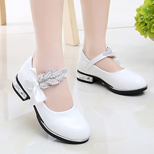 Girls Dress Shoes for Girls Wedding Bowknot Girl Shoes Princess Party School Shoes Low Heel for Toddler Sandal Size 52