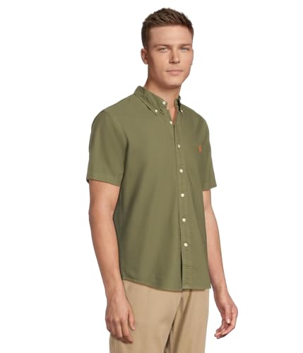 Image of POLO RALPH LAUREN Men's Classic Fit Garment-Dyed Oxford Shirt New Olive Small