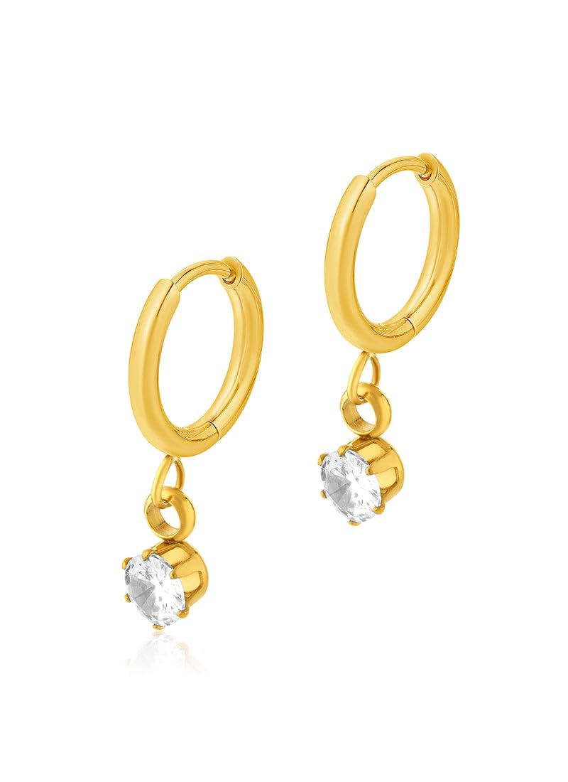 elra 18k Gold Plated Golden Gem Drop Earrings For Womens - Gift for Girls & Women | Waterproof & Anti-Tarnish Demifine Jewellery, Stylish and Trendy Earring for Ladies-picture-17