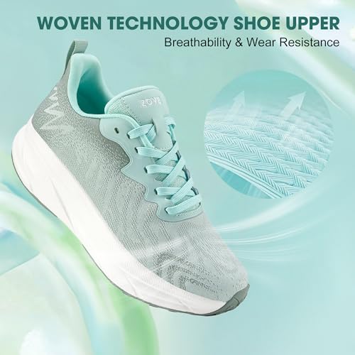 Image of ZOVE Wide Toe Box Shoes Women Extra Wide Width Sneakers Ultra Light Road Running Shoes Non-Slip Tennis Sneakers Breathable Walking Athletic