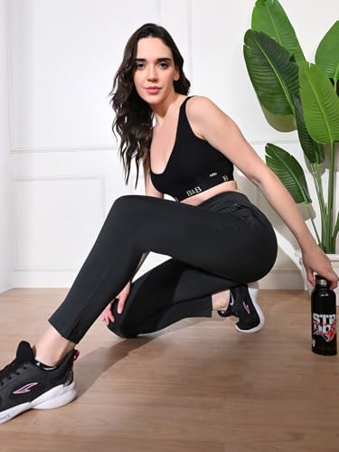 Image of FITINC Premium Trackpant with Zippers Pockets for Women - Best for Gym, Yoga, Workout and Casual Wear