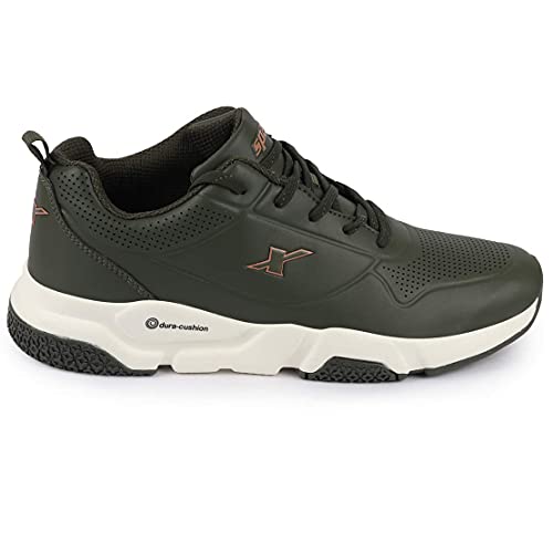 Image of Sparx Mens SM 661 | Enhanced Durability & Soft Cushion | Olive Running Shoe - 10 UK (SM 661)