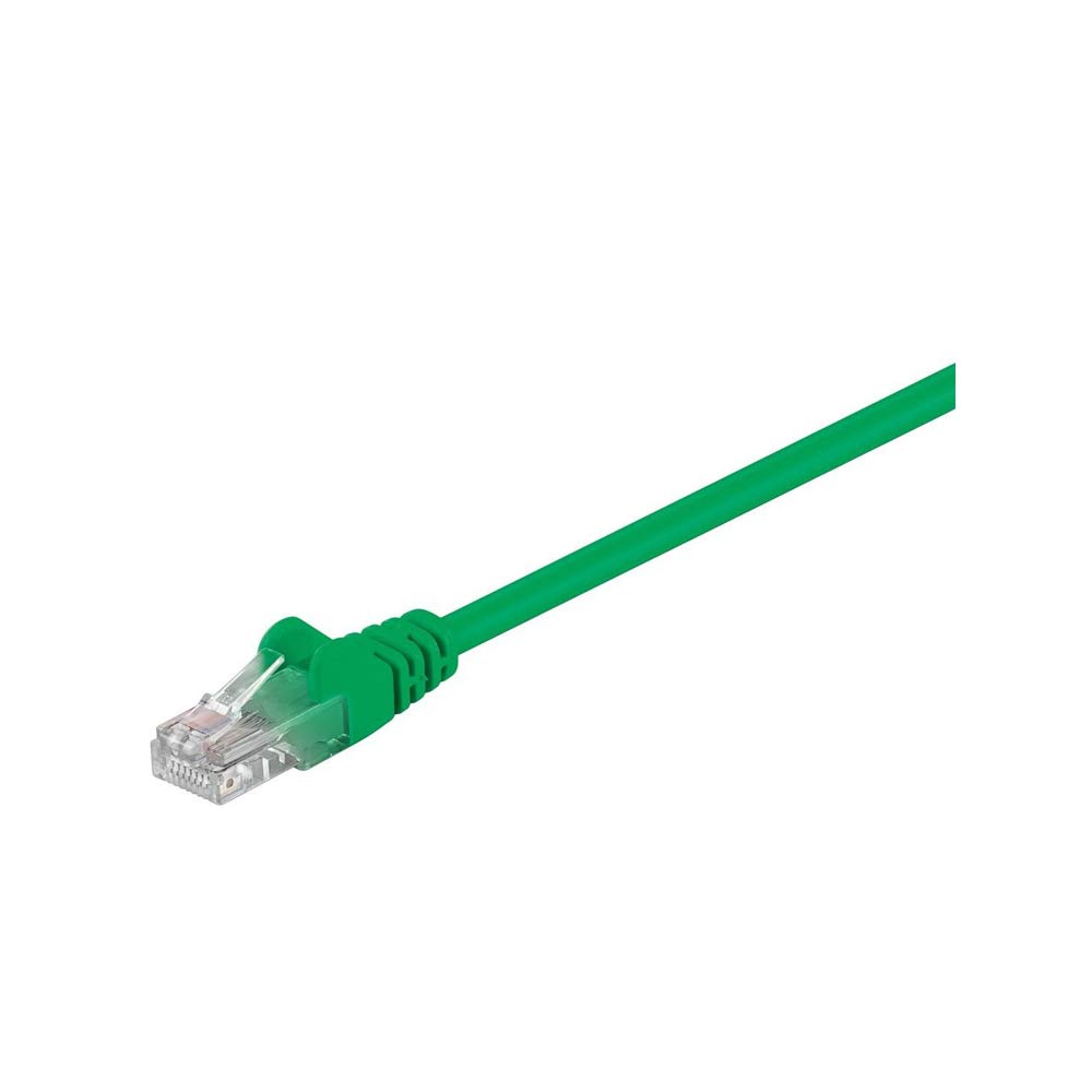 Goobay 68348 CAT 5e Patchcable, U/UTP, Green, 10m Cable Length