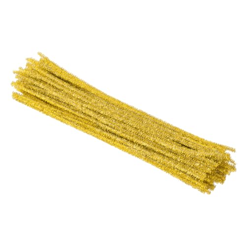 Limpiadores de pipa amarillos de chenilla para manualidades artísticas y decoración, 30cm
