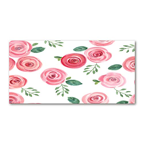 Dosseret en verre de sécurité trempé haut de gamme motif roses de Tulup
