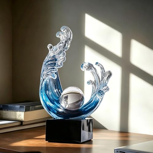 Estatua de Arte Abstracto Azul AWNR Decorativa miniatura 2