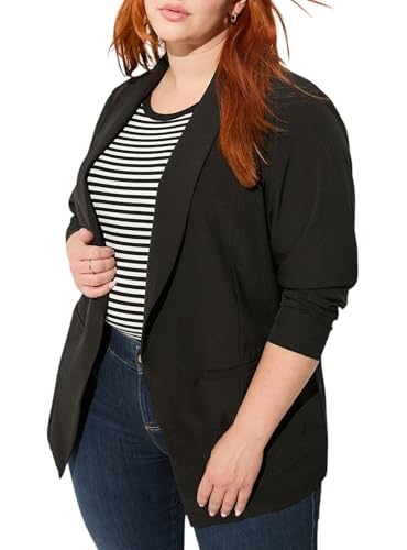 Torrid Women's Plus Size Top - Parker Studio Crepe Blazer