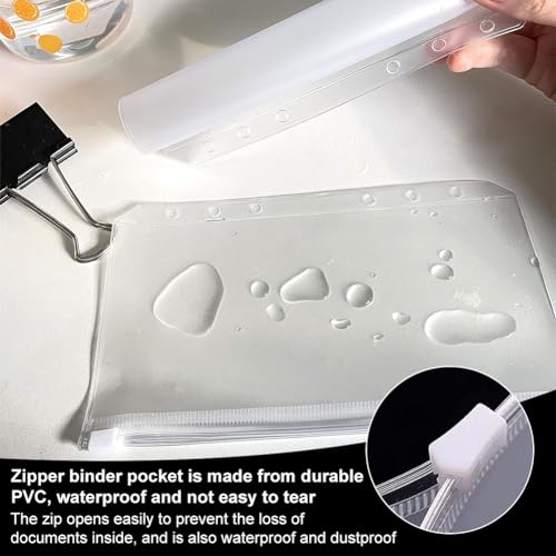 20Pcs Cash Envelopes, PVC Zipper Folders, Budget Binder Pockets, Plastic Notebooks, for Money Cards, Photos - Image 4
