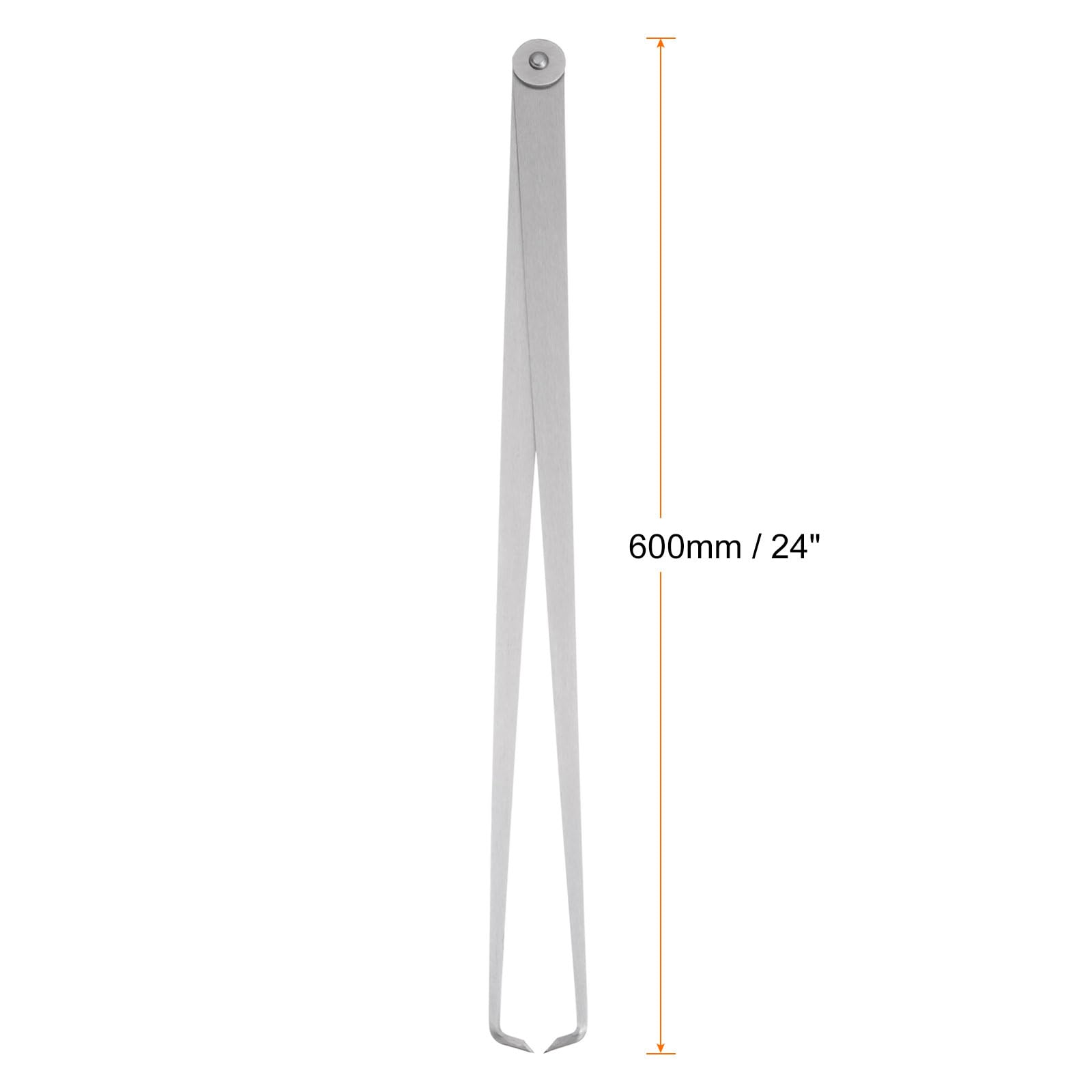 QUARKZMAN Calibro A Frizione Rigida Per Misurazioni Interne 600mm 24 Pollici Acciaio Per Utensili Strumento Di Misurazione Interna A Frizione Rigida Per Intagli Modellatura Scultura, Argento