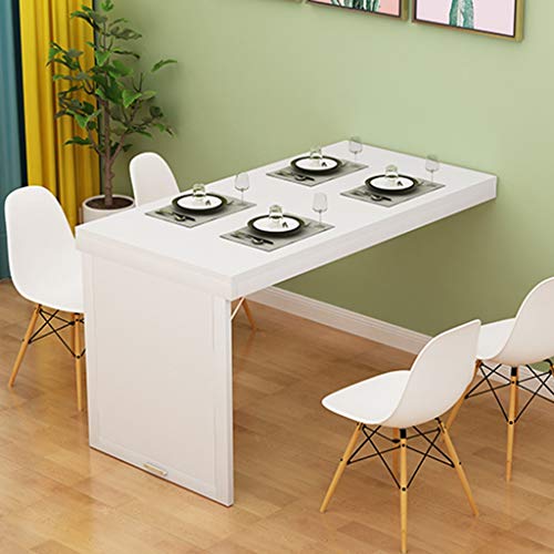 Espace de travail compact : bureau mural pliable en bois blanc 80cm