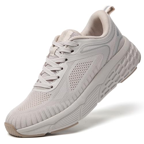 TSIODFO Walking Shoes for Women Wide Width Sneakers Khaki Size 10.5 Comfort Fashion Casual Running Tennis Shoe Ladies Gym Workout Wide Jogging Shoes