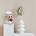 Lyxaof Greek Statue of David, Blowing Bubbles David Sculptures Home Decor Resin Sculpture of David Wearing Glasses Greek David Head Bust Statue for Bedroom Living Room Office Table Decor, White
