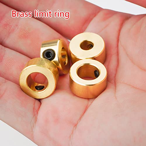 PURPLELILY 6/8/9/9.5/10mm Drill Bit Tools Brass Depth Stop Collars Positioner For Woodworking Drill Locator Woodworking Drill Bit