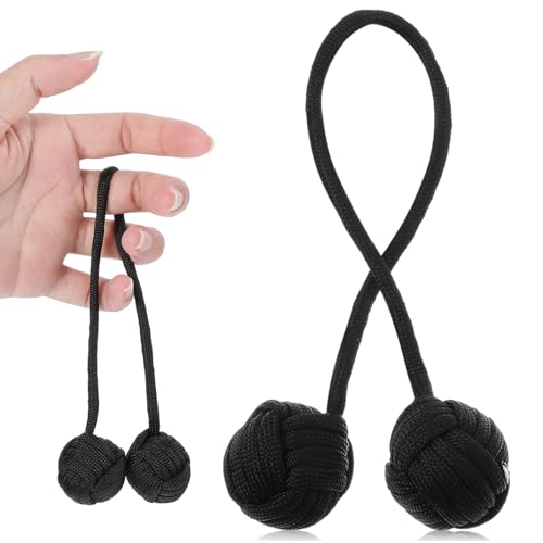 Gjinxi Fidget Beads Skill Toys Worry Fidget Beads Spin & Bump for Adults Fidgets Toys for Men Women Portable EDC Leisure Toy Worry Stress Satisfying Finger Toy with 2 Steel Balls & Rope