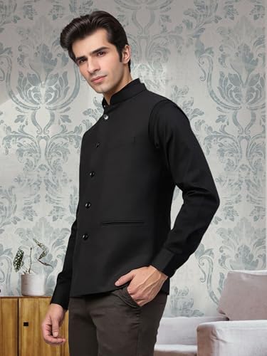 Image of ROCKSY Bandi Modi Koti, Nehru Jacket for Men, Cotton Waistcoat for All Occasion: Diwali, Wedding, Ethnic, Office Party, Formal & casual Look