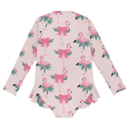 Image of Girls One Piece Swimsuits Long Sleeve Swimsuit Zipper Bathing Suits Swimwear