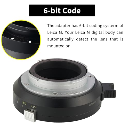 XPIMAGE Anillo Adaptador de Montura de Lente con Enfoque de telémetro y extensión Macro Compatible con Lentes Nikon F a cámara Leica M - imagen 4