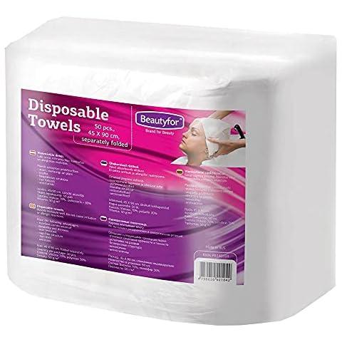 Disposable Soft Spunlace Towels for Hairdressers (45x90) Separately Folded x 50 Cover