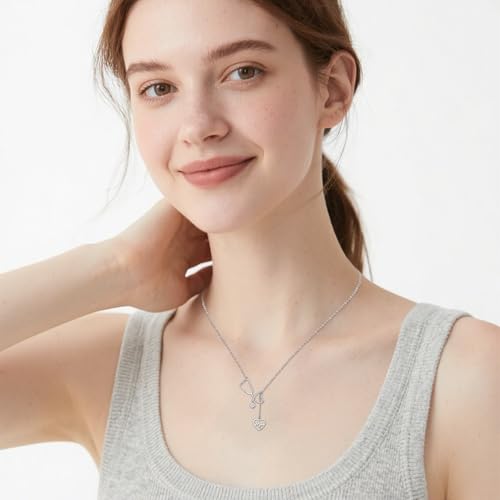 Nurse Stethoscope Necklace 925 Sterling Silver Stethoscope Pendant Jewelry Nurse Gifts for Women Girlfriend Nurses3