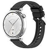 Disscool Replacement Adjustable Wristbands 18mm Compatible with Huawei Watch GT5 Pro 42mm/GT5 41mm/GT4 41mm Soft Silicone Wrist Strap with Quick Release Smart Watch Accessories(Black)