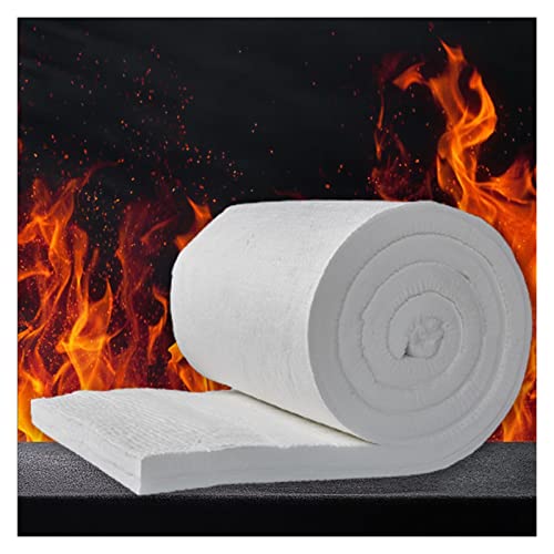 Ceramic Fiber Insulation Blanket ?High temperature resistant, fireproof, thermal insulation?High Density 1500C/2700F ?thick 30mmfor Forges, Kilns, Stoves, Furnace ( Size : 1
