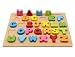 MoTrent Wooden Alphabet Puzzle Learning Board Toy for Kids