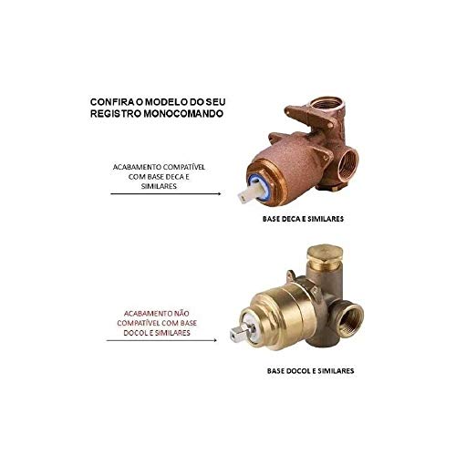 Acabamento para Base Monocomando Padrão Deca Chuveiro Dourado Gold