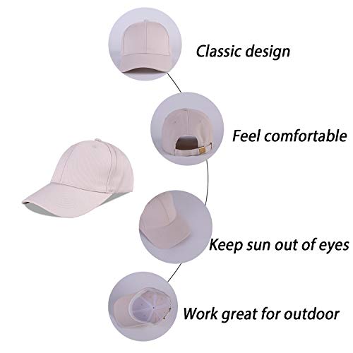 Image of LANGZHEN Unisex Baseball Cap 100% Cotton Fits Men Women Washed Denim Adjustable Dad Hat