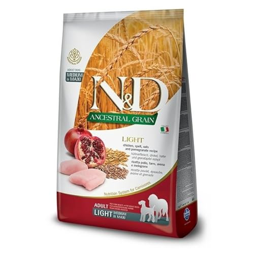 Farmina N&DHund getreidearm Huhn & Granatapfel LIGHT MEDIUM & MAXI 12 KG