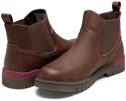Image of Jousen Men's Chelsea Boots Casual Slip On Ankle Boots with Memory Foam