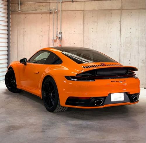 Image of HOME13 Vinyl Wrap Sheet for Car & Bike Self Adheisve Vinyl Wrap Sticker & Decal Roll Film Air Release Bubble Free (Orange Gloss Wrap, 24x100 Inches)