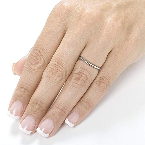 Kobelli 14k White Gold Curved Wedding Band3