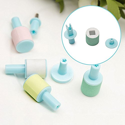 Miniatura 3 de TOOGOO - Lima de uñas para bebé con cortaúñas, luz LED y 10 cabezales de molienda (rosa), Rosado