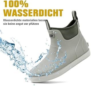 Yenxapei Rubberlaarzen voor heren, antislip en waterdicht, korte halfhoge enkellaarzen, Chelsea-laarzen, comfortabel, ademend, modieus, regenschoenen