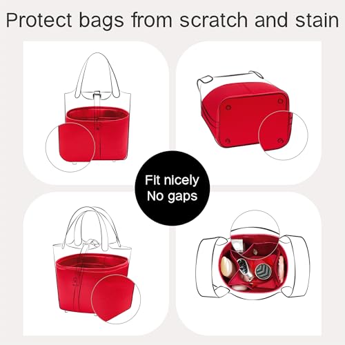 Image of Fits for Picotin Bag Insert Organizer For Hermes(18,RougeCasaque)